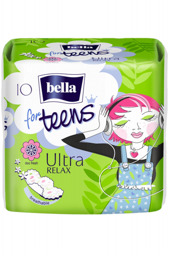 Bella, Прокладки супертонкие впитывающие ароматизированные for Teens Ultra relax 10 шт Bella