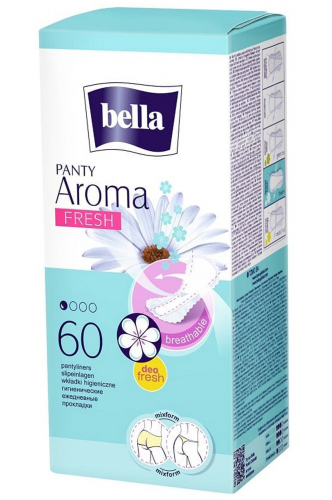 Bella, Прокладки ежедневные ультратонкие Panty aroma fresh 60 шт Bella