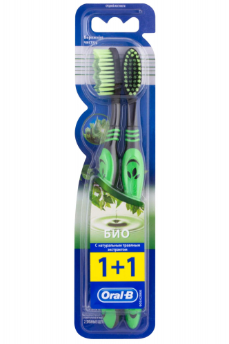 Oral-B, Зубная щетка Oral-B БИО с натуральным травяным экстрактом 2 шт Oral-B