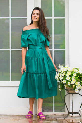 55208 Платье женское - SUMMER 2020 M/L (46/48) зелёный 000 (55208)