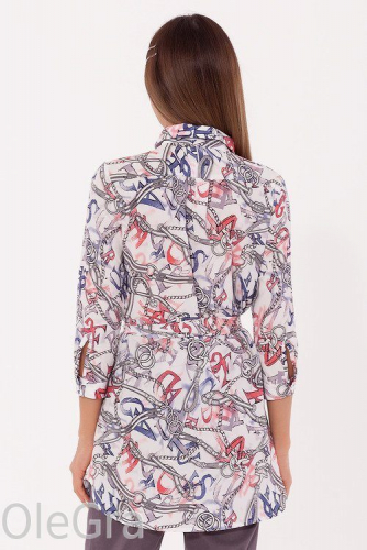 Удлиненная блуза с асимметричным низом рубашка туника