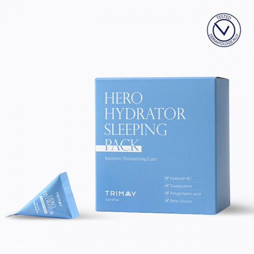 ПАЧКА  Ночная маска для глубокого увлажнения с гиалуроновой кислотой TRIMAY Hero Hydrator Sleeping Pack 20 шт 3 г