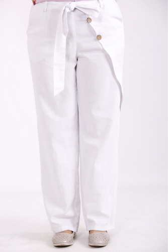 b074-1 | Белые льняные брюки