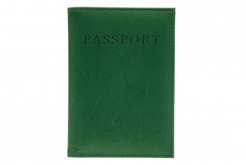 Обложка на паспорт из искусственной кожи, цвет изумрудный
