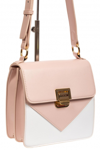 Маленькая каркасная женская сумка из экокожи, цвет розовый