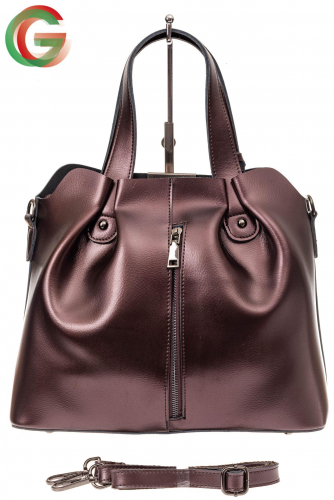 Женская сумка из натуральной кожи, цвет вишневый