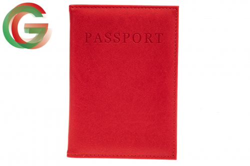 Обложка на паспорт из искусственной кожи, цвет красный