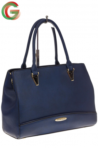 Классическая женская сумка из искусственной кожи, цвет синий