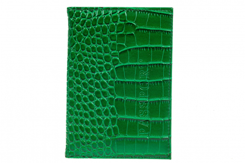 Обложка на паспорт из искусственной кожи, цвет зеленый