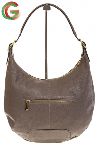 Классическая женская сумка Хобо серого цвета 1723