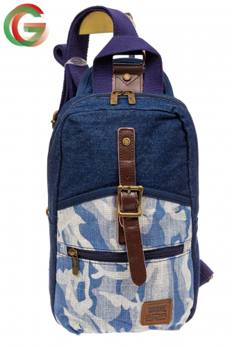 Слинг-рюкзак для мужчин, цвет синий