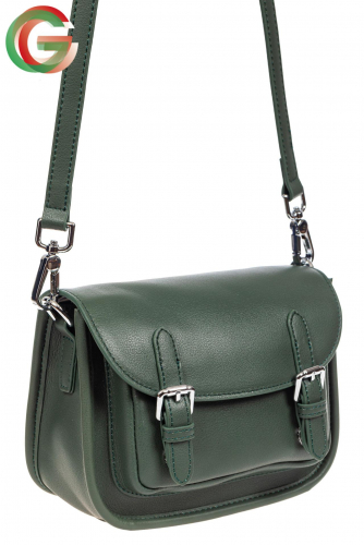 Кожаная сумка Saddle Bag, цвет зеленый