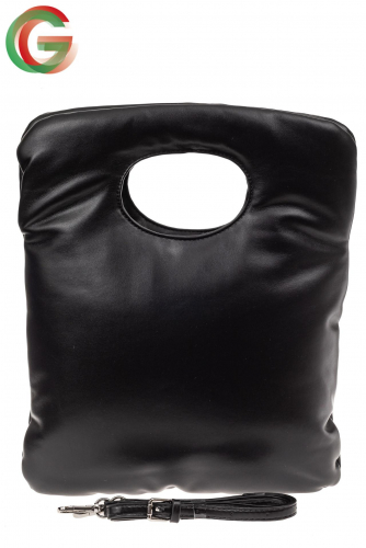 Дутая сумка женская из эко-кожи, черная