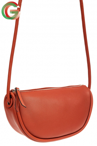 Кожаная сумка Saddle Bag, цвет кирпичный