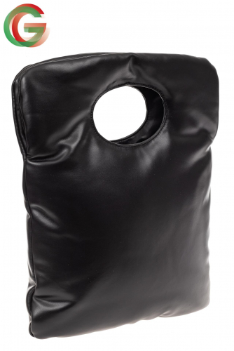 Дутая сумка женская из эко-кожи, черная