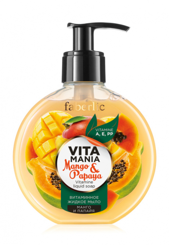 Витаминное жидкое мыло «Манго и папайя» Vitamania
