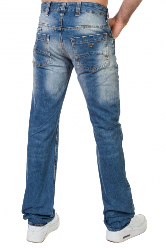 Потёртые мужские джинсы – клубная линейка для парней. Скидки! №258
