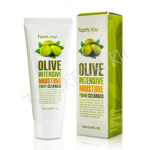 Пенка интенсивно увлажняющая с экстрактом оливы FARMSTAY Olive Intensive Moisture Cleansing Foam