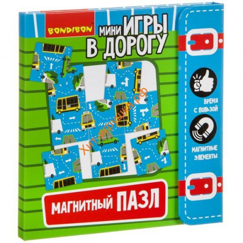Компактные развивающие игры в дорогу  МАГНИТНЫЙ ПАЗЛ 5+ ВВ3561
