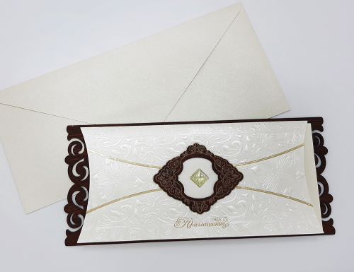 Пригласительный на свадьбу с конвертом и вкладышем ДАР-Д-07