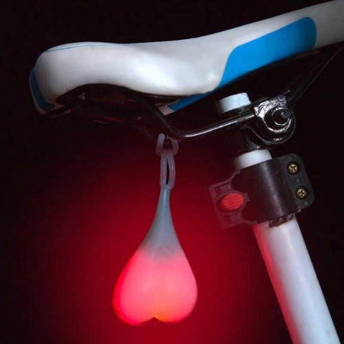 Силиконовый задний велосипедный фонарь Сердце LED