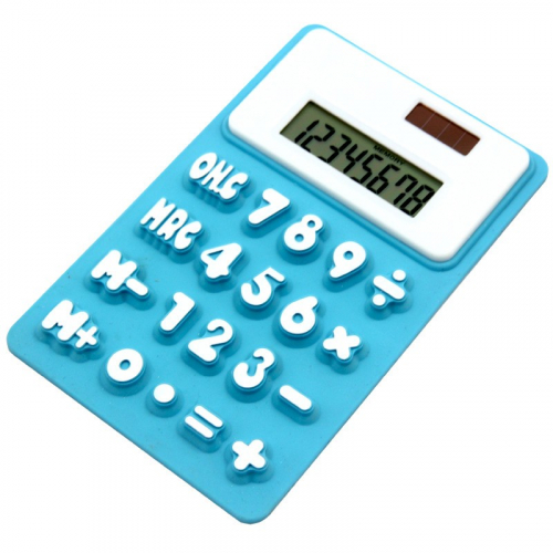 Силиконовый гибкий 8-разрядный калькулятор на магните №256