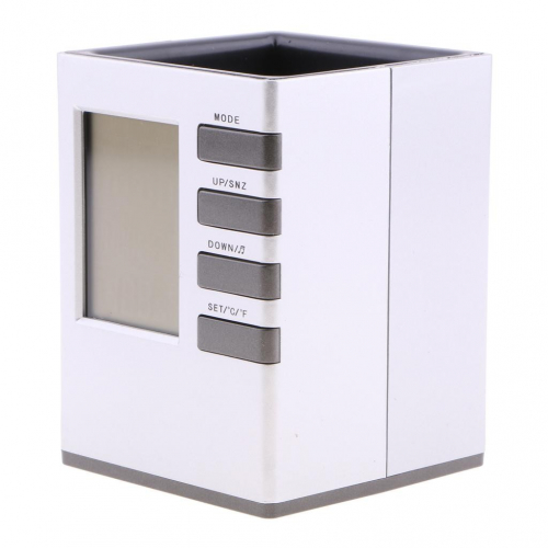 Настольные часы-органайзер для письменных принадлежностей Cube Desk Stand