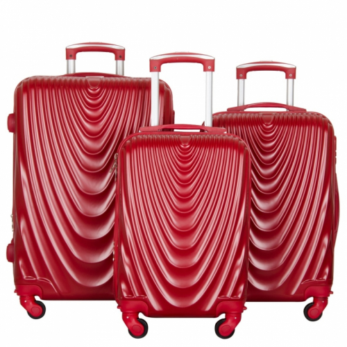 Тройка чемодан Merlin 5860, красный