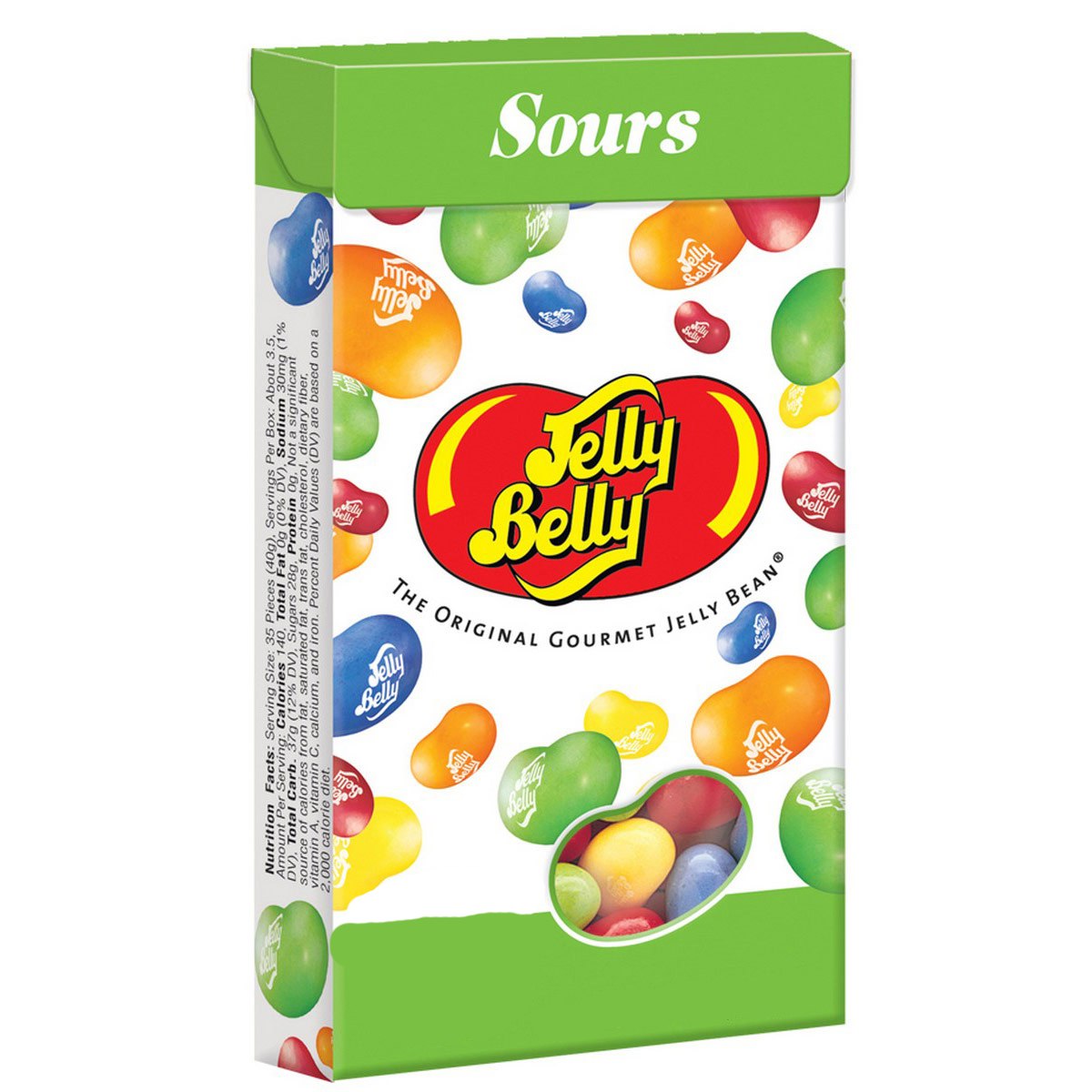 Драже жевательное Jelly belly ассорти кислые фрукты, коробка, 35 гр