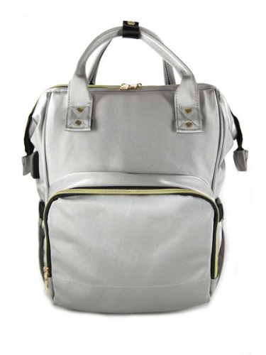 Рюкзак-сумка для мам No name 118# с USB светло-серый