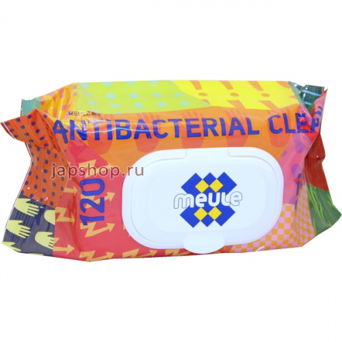 Meule Wet Wipes Antibacterial Влажные салфетки очищающие, антибактериальные, мягкая упаковка, 120 шт (4620016309063)