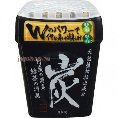 Nagara Поглотитель запахов гелевый с бамбуковым углем и зеленым чаем, 320 гр (4986399002725)