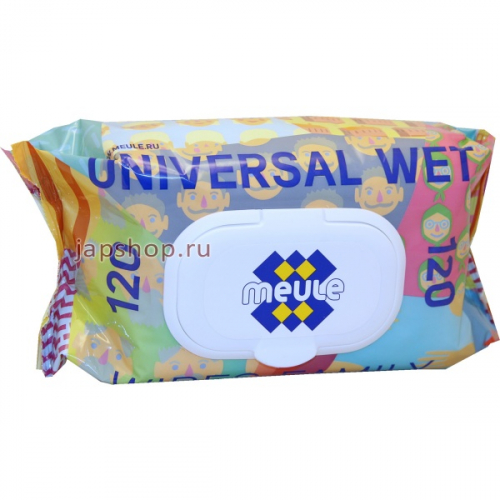 Meule Wet Wipes Universal Влажные салфетки универсальные, для всей семьи, мягкая упаковка, 120 шт (4620016309056)