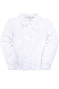 2S6-003-11811 Блузка для девочки UMKA, белая