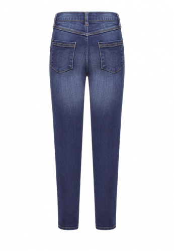 Брюки из джинсовой ткани для девочки, цвет синий