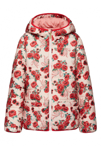 Утепленная куртка для девочки, цвет персиково-розовый