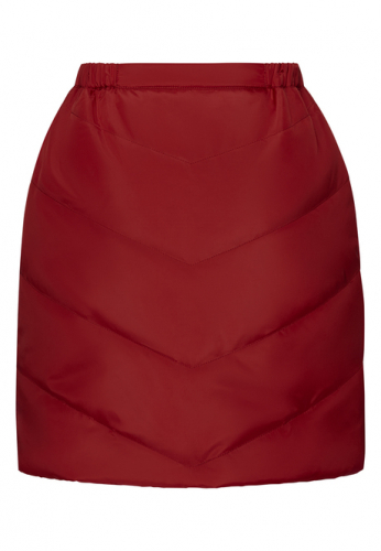 Утеплённая стёганая юбка для девочки, цвет тёмно-красный