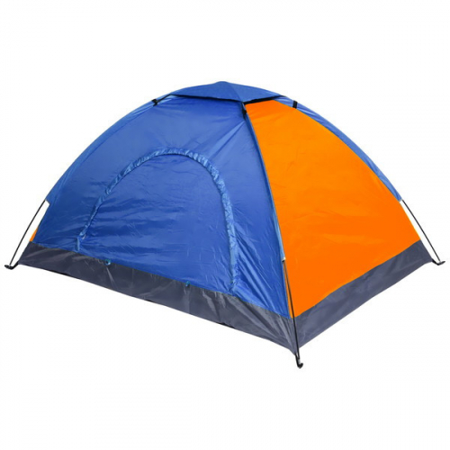 805-054 Палатка туристическая Ангара-2 однослойная, 200*150*110 см, цвет сине-оранжевый