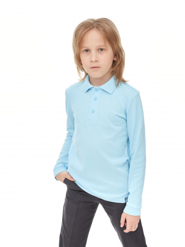 1S6-013-191 Рубашка-поло для мальчика UMKA ,голубой