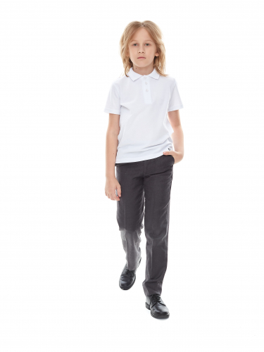 1S6-014-01-201 Рубашка поло для мальчика ,белый