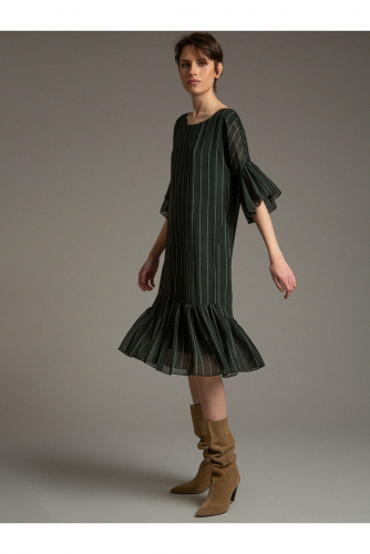 #100988 Платье (Emka Fashion) темно-зеленый