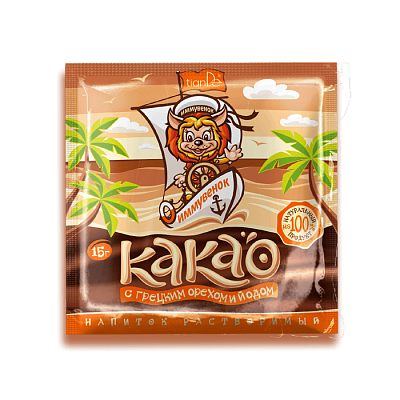 Напиток растворимый «Какао с грецким орехом и йодом» 