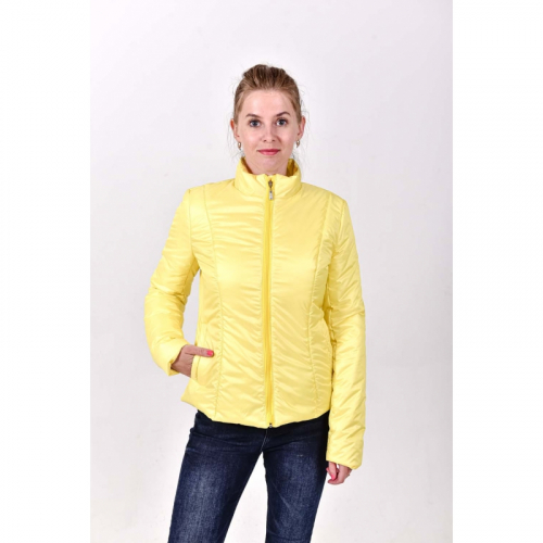 690 1900утепленная приталенная женская куртка арт.KG01 желтый