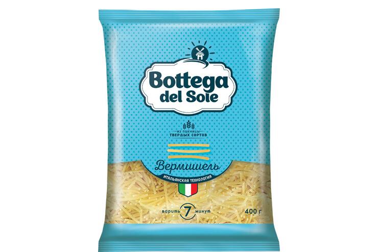 «Bottega del Sole», макаронные изделия «Вермишель», 400 г