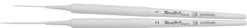 Кисть Roubloff aqua из белоснежной синтетики лайнер № 2 ручка коротк. белая  покрытие обоймы soft-touch