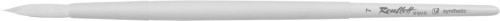 Кисть Roubloff aqua из белоснежной синтетики круглая № 7 ручка удлиненная белая  покрытие обоймы soft-touch