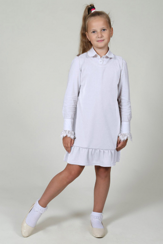 Детское платье с воланом ДП 012 (Белый)