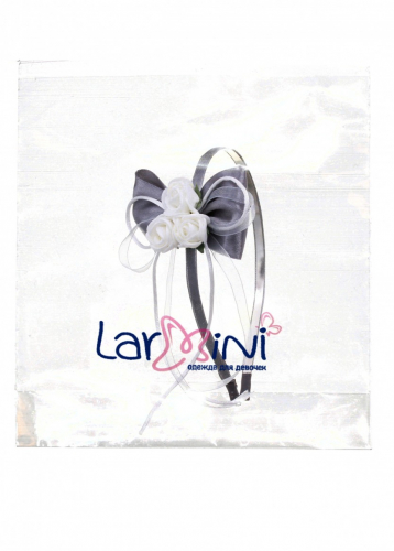 LARMINI Ободок LR-AC-R-B-AL-S-3ROSE, цвет серый