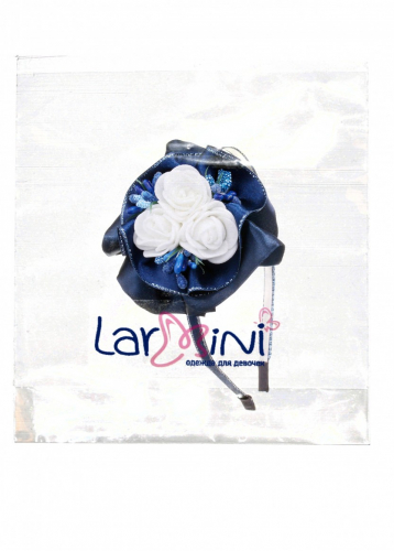 LARMINI Ободок LR-AC-R-AL-3ROSE-TCHO, цвет темно-синий