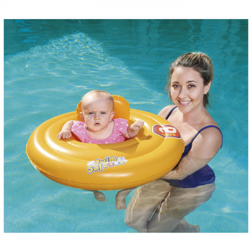 Круг для плавания Swim Safe ступень «А», с сиденьем и спинкой, d=69 см, от 0-1 года, 32096 Bestway